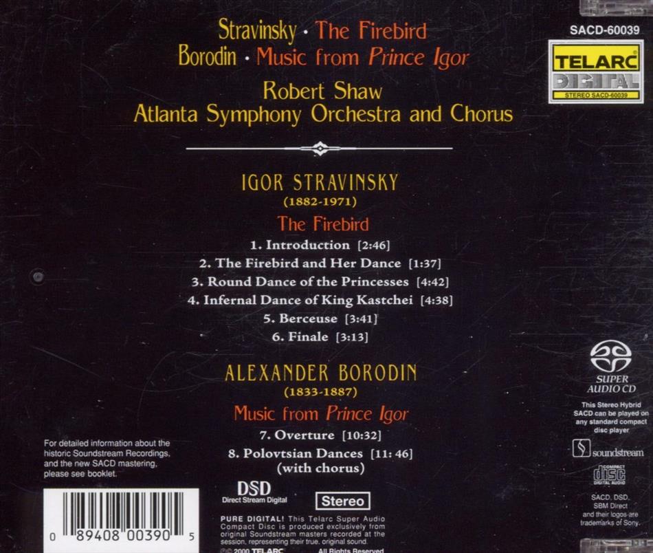 Feuervogel Suite Polowetzer Tanze Sacd By Igor Strawinsky 1882 1971 Alexander Borodin 1833 1887 Cede Com cede com