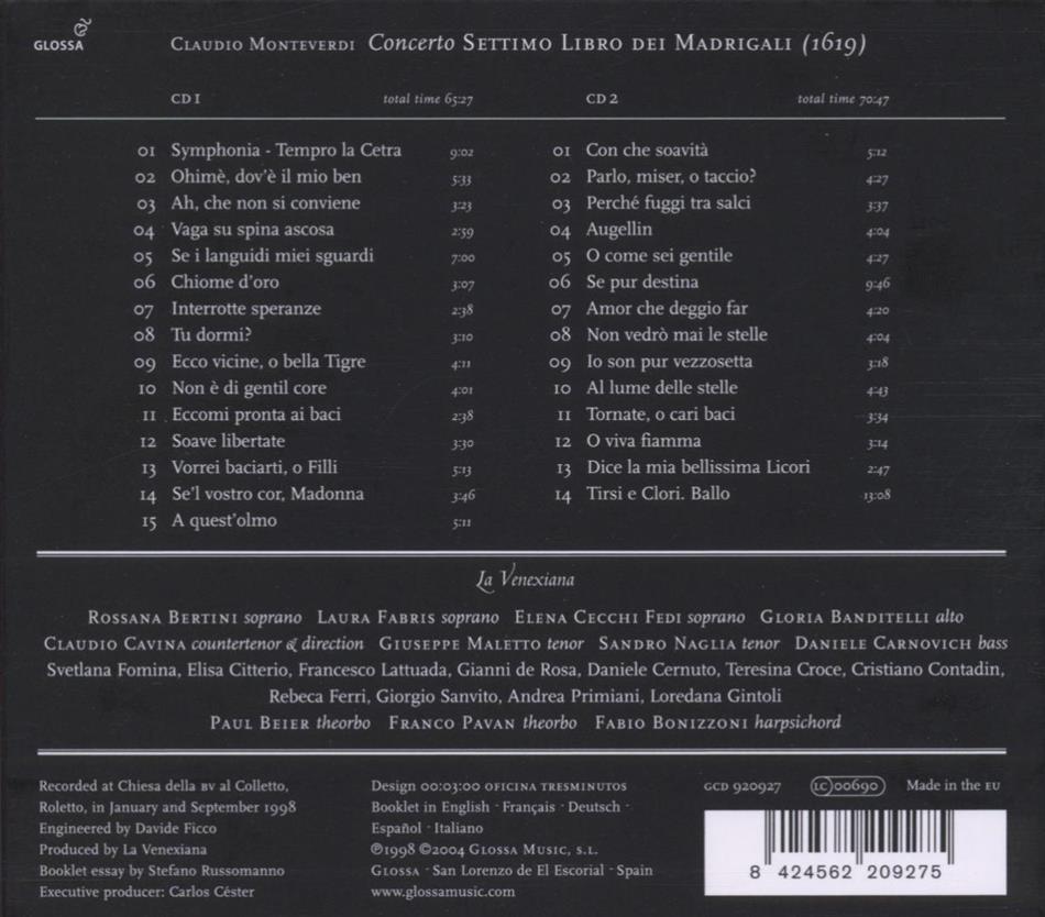 Settimo Libro Dei Madrigali (2 CDs) by La Venexiana & Monteverdi - CeDe.com