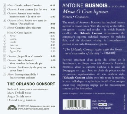 The Orlando Consort & Busnois - Missa O Crux Lignum/Motetten