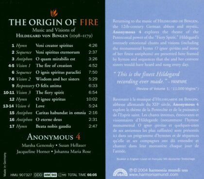 Anonymous 4 & Hildegard von Bingen - Origin Of Fire