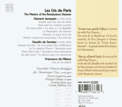 Ensemble Clément Janequin & Janequin/Sermisy - Cris De Paris