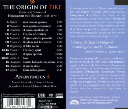 Anonymous 4 & Hildegard von Bingen - Origin Of Fire (SACD)