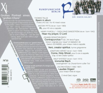 Rundfunkchor Berlin & Diverse/Chor - Xl-Oeuvres Pour Grand Choeur (SACD)