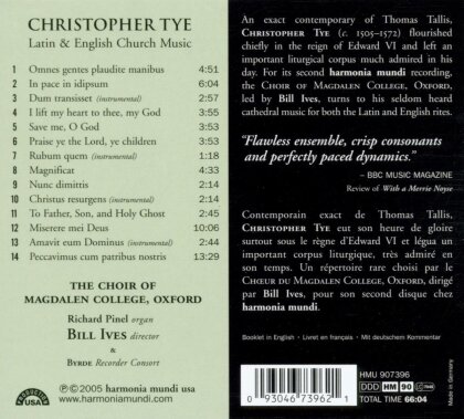 The Choir of Magdalen College & Tye - Church Music