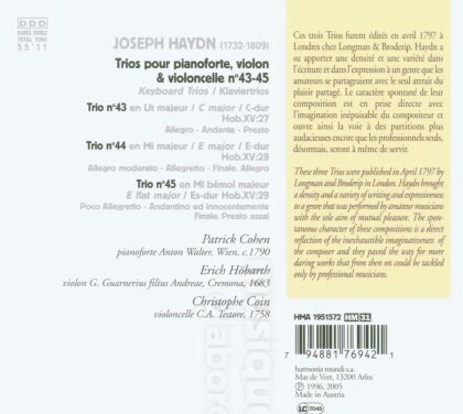 Cohen/Höbarth/Coin & Haydn - Klaviertrios