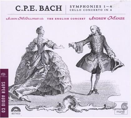 Alison McGillivray & Carl Philipp Emanuel Bach (1714-1788) - Sinfonien Nr 1-4/Cellok A-Dur (SACD)