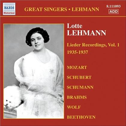 Lotte Lehmann & --- - Lieder Volume 1