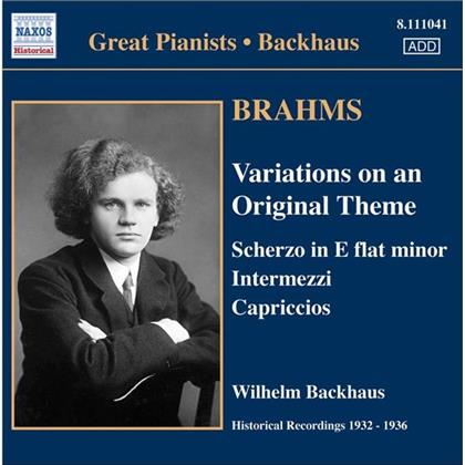 Wilhelm Backhaus & Johannes Brahms (1833-1897) - Klavierwerke