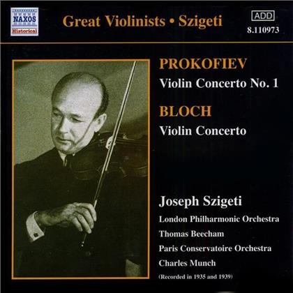 Szigeti & Prokofieff/Bloch - Violinkonzerte