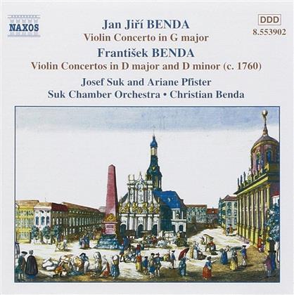 Suk/Pfister & Benda - Violinkonzert Vol 1