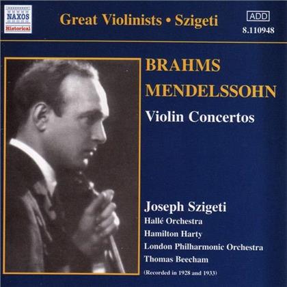 Szigeti & Mendelssohn/Brahms - Violinkonzerte