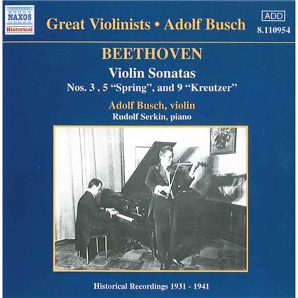 Busch/Serkin & Ludwig van Beethoven (1770-1827) - Violinson Nr 3,5+9