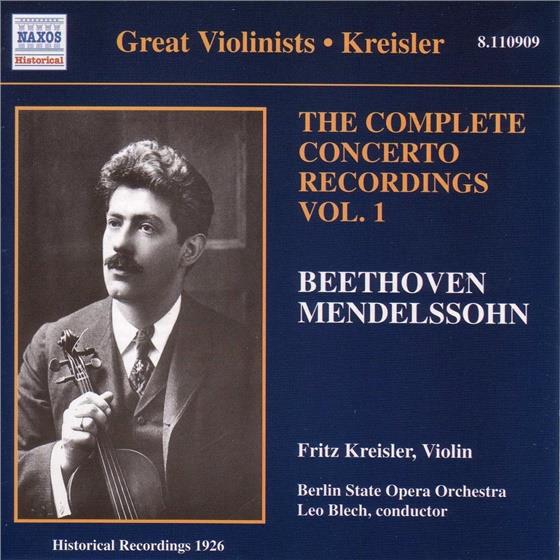 Kreisler & Beethoven/Mendelssoh - Concerto Rec.Vol.1