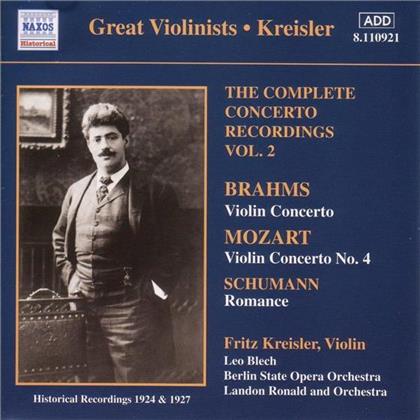 Kreisler & Brahms/Mozart/Schuma - Violinkonzerte