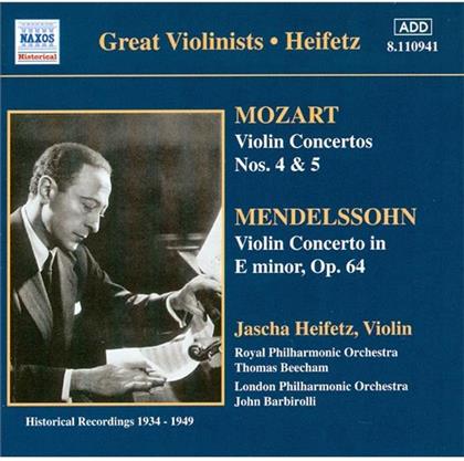 Jascha Heifetz & Mozart/Mendelssohn - Violinkonzerte