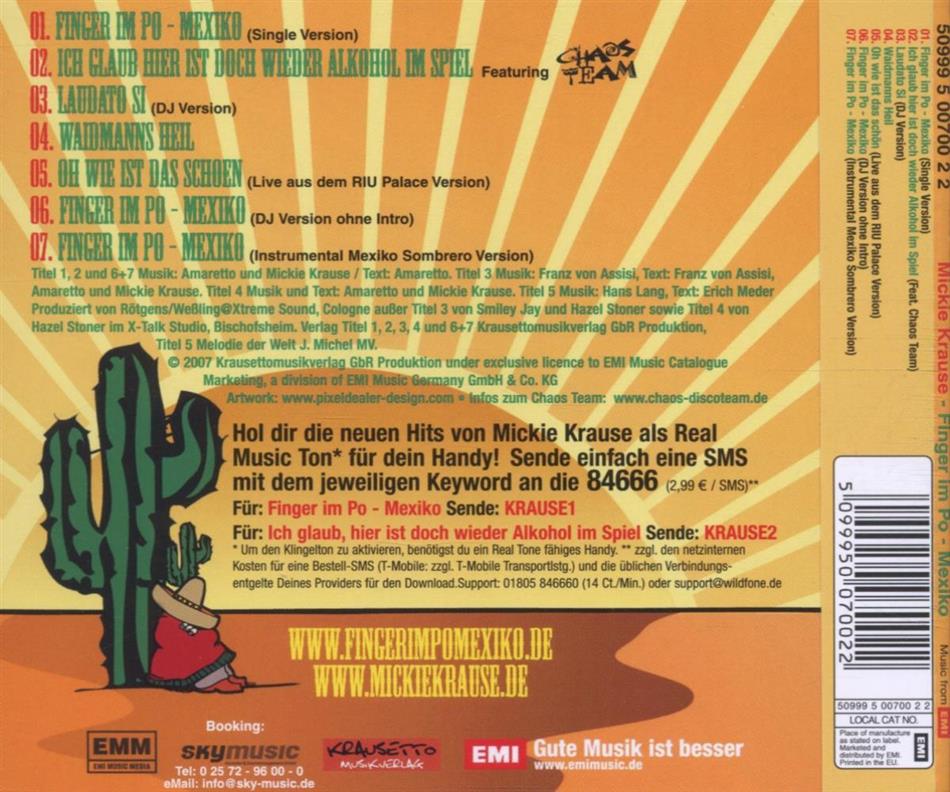 Finger Im Po Mexiko Von Mickie Krause Cede Ch Finger Im Po Mexiko Von Mickie Krause Cede Ch