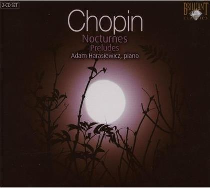 Adam Harasiewicz & Frédéric Chopin (1810-1849) - Nocturnes/Preludes Komplett (2 CDs)