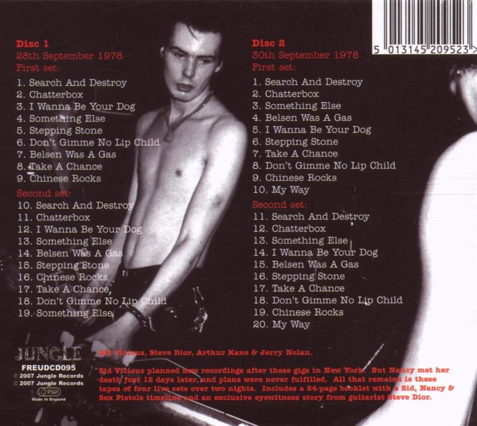 Sid Lives (2 CDs) by Sid Vicious (Sex Pistols) - CeDe.ch