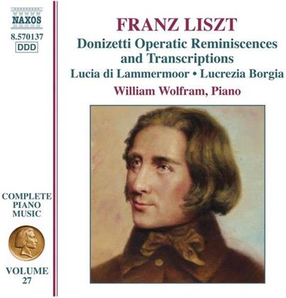 William Wolfram & Franz Liszt (1811-1886) - Transkriptionen Donizetti-Opern
