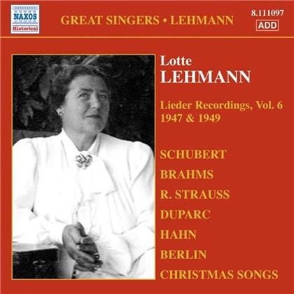 Lotte Lehmann & --- - Lieder Volume 6