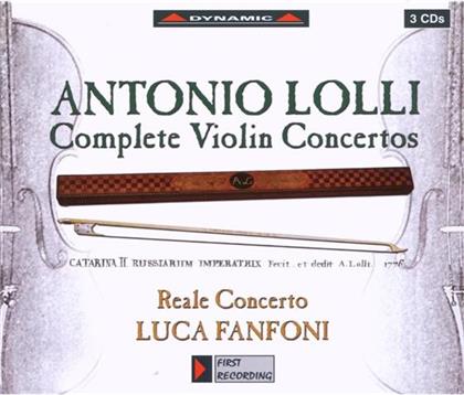 Fanfoni Luca/Reale Concerto & Antonio Lolli - Konzert Fuer Violine Nr1-Nr9 (3 CDs)