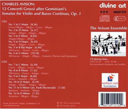 The Avison Ensemble & Avison/Geminiani - Avision/Geminiani