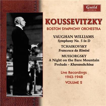 Koussevitzky Serge/Boston So & Williams/Mussorgsky/Tschaikowsky - Volume 2 - Sinf.5/Nacht Auf.../Francesca