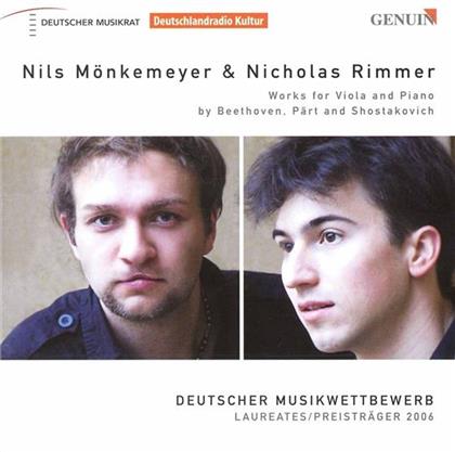 Mönkemeyer Nils.Alto/ Rimmer.Piano & Beethoven/Pärt/Shostakovich - Works For Viola And Piano