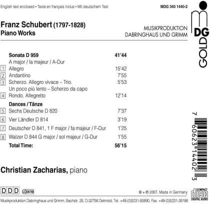 Christian Zacharias & Franz Schubert (1797-1828) - Piano Music - Sonatae D 959 A-Dur U.A.