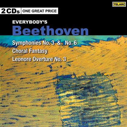 Rudolf Serkin & Ludwig van Beethoven (1770-1827) - Sinf.3&6/Chor-Fant./Leonore3 (2 CDs)