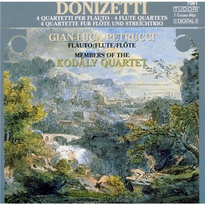 Petrucci Gian-Luca. Members Of & Gaetano Donizetti (1797-1848) - 4 Quartette Für Flöte