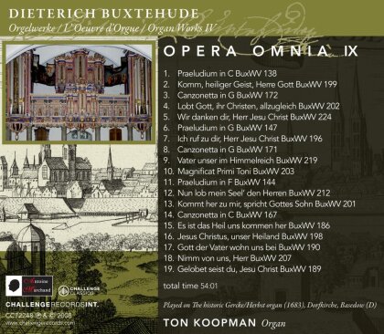 Ton Koopman & Dietrich Buxtehude (1637-1707) - Opera Omnia9/Orgw.4
