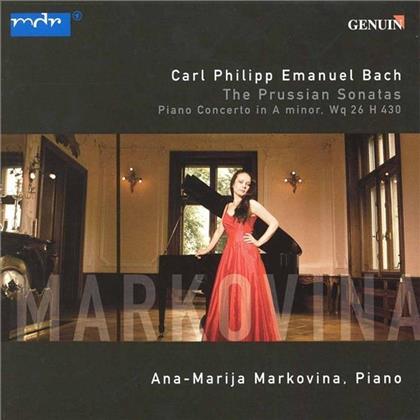 Carl Philipp Emanuel Bach (1714-1788) & Ana-Marija Markovina - Prussian Sonata Wq 48/Piano Conc. Wq 26