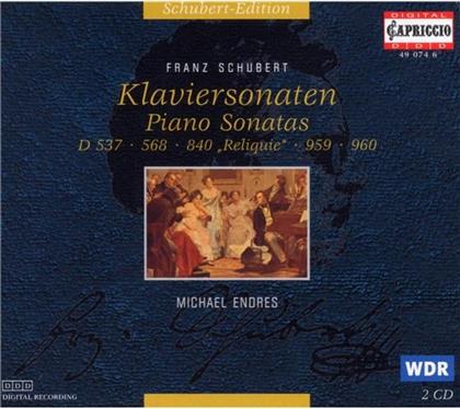 Michael Endres & Franz Schubert (1797-1828) - Klav.Son.D537/568/840/959/960 (2 CDs)