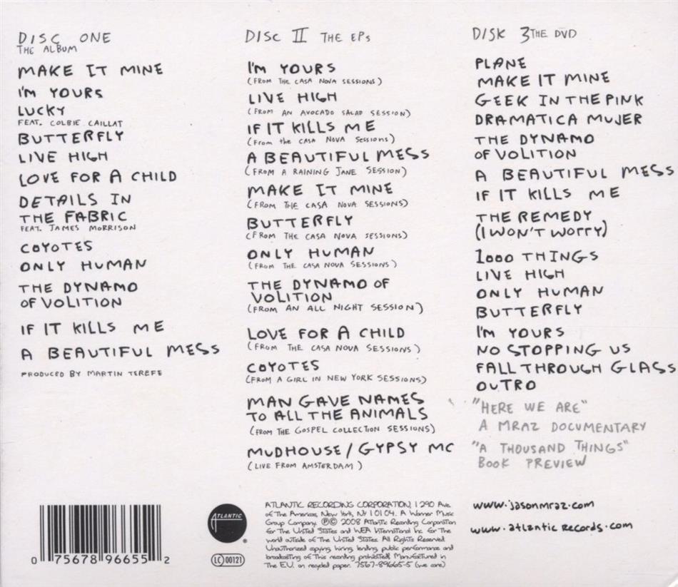 We Sing We Dance Special 2 Cds Dvd By Jason Mraz Cede Com cede com