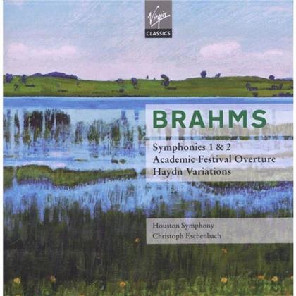 Eschenbach Christoph/Houston & Johannes Brahms (1833-1897) - Symphonies 1 & 2/Haydn-Variat. (2 CDs)