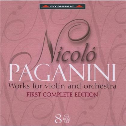 Quarta Massimo / Accardo Salvatore & Nicolò Paganini (1782-1840) - Werk Fuer Violine & Orchester (8 CDs)