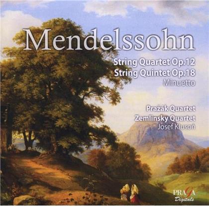 Prazak Quartett/Zemlinsky Quartett & Felix Mendelssohn-Bartholdy (1809-1847) - Quartett Op12/Quintett Op18 (SACD)