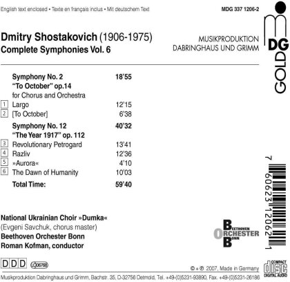 Beethoven Orchester Bonn & Dimitri Schostakowitsch (1906-1975) - Sämtliche Sinfonien - Vol. 6
