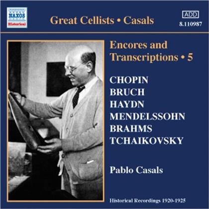 Pablo Casals (1876 - 1973) & Diverse Cello - Encores & Transcript 5