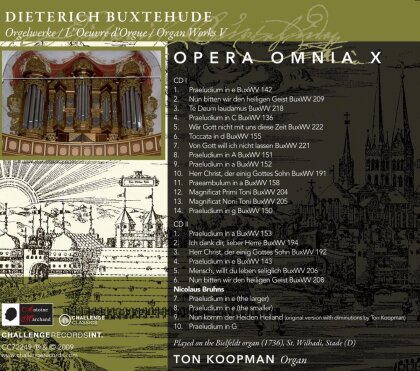 Ton Koopman & Dietrich Buxtehude (1637-1707) - Opera Omnia 10 Orgelwerke (2 CD)
