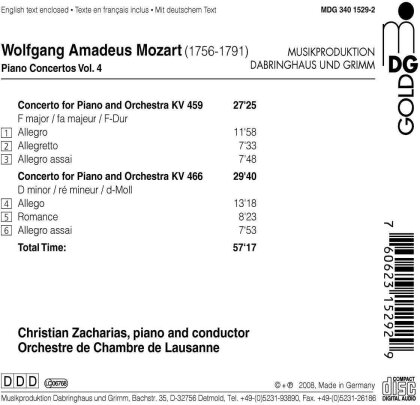Christian Zacharias & Wolfgang Amadeus Mozart (1756-1791) - Klavierkonzerte Vol. 4