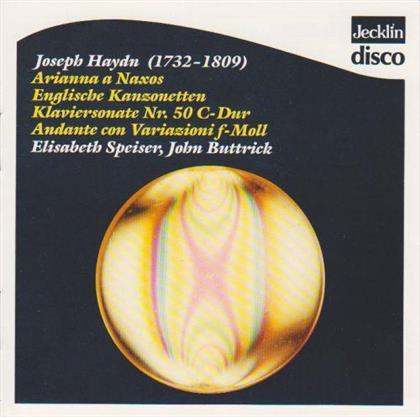 Joseph Haydn (1732-1809), Elisabeth Speiser & John Buttrick - Arianna A Naxos - Englische Kanzonetten - Klaviersonate Nr. 50 C-Dur - Andante con Variazioni f-Moll