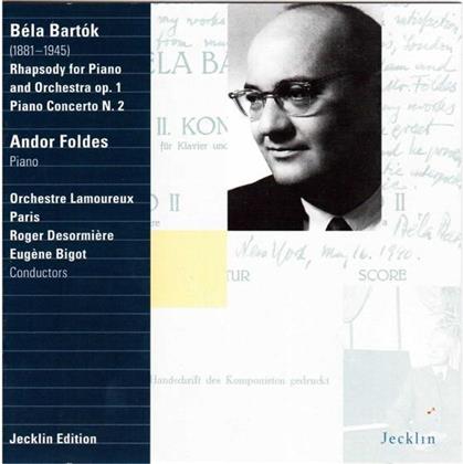 Béla Bartók (1881-1945), Roger Desormiere, Eugene Bigot, Andor Foldes & Orchestre Lamoureux - Rhapsody Op.1 - Klavierkonzert