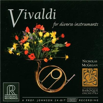 Antonio Vivaldi (1678-1741), Nicholas McGegan & Philharmonic Baroque Orchestra - Vivaldi for diverse intstruments - HDCD