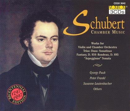 Pauk, Frankl, Lautenbacher, O & Franz Schubert (1797-1828) - Schubert - Chamber Music (3 CDs)
