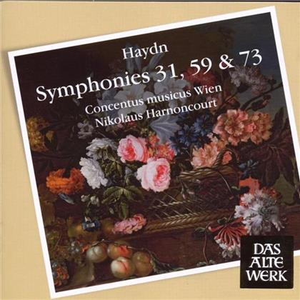 Joseph Haydn (1732-1809), Nikolaus Harnoncourt & Concentus Musicus Wien - Symphonies No.31,59&73