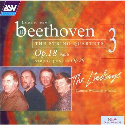 Lindsay Quartett & Ludwig van Beethoven (1770-1827) - Quartett Op18/6, Quintett Op29