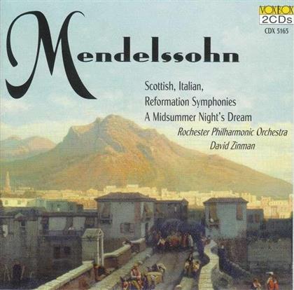 Rochester Philharmonic Orchestra & Felix Mendelssohn-Bartholdy (1809-1847) - Mendelssohn - Symphonies 3, 4 (2 CD)