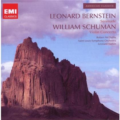 Leonard Bernstein (1918-1990), William Schuman (1910-1992), Leonard Slatkin, Robert McDuffie & St. Louis Symphony Orchestra - Serenade, Violinconcerto